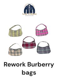 Upcycled Y2k Burberry bags