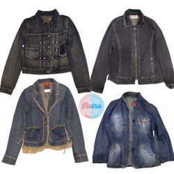 Denim Embroidered Jackets: 10 Pcs
