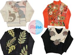 Vintage Y2K Unique Floral Sweaters