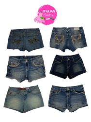 Y2k signature micro mini denim shorts
