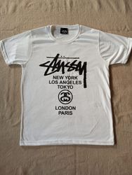 Stussy rework style world tour black title white t..
