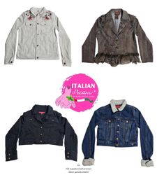 Chaquetas de mezclilla de botón clásico Y2K