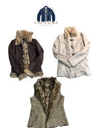 Y2k Sherpa shearling full sleeves and sleeveless c..