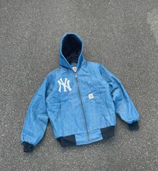 Hoodies style rework en denim bleu Carhartt NY 20 ..