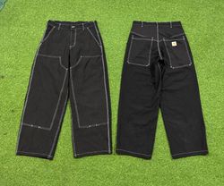 Rework Stil Carhartt Baggyhose schwarz