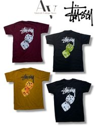 FUZZY DICE STUSSY T SHIRTS( rework style )