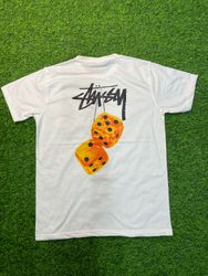 ファジーダイス ホワイト ステューシー Tシャツ（リワークスタイル）