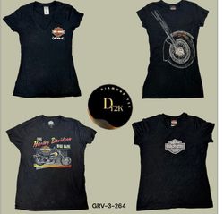 Bold Black Harley T-Shirt – Y2K-Inspired Design fo..