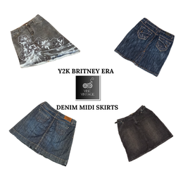 Y2K BRITNEY ERA DENIM MIDI SKIRTS - 08 PCS (BUNDLE..
