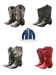 Y2k cowboy and leather boots 100 pairs