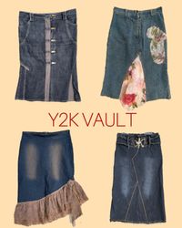 Y2k Long Denim Skirts(YV-146)