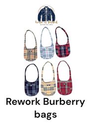 Upcycled Burberry tote bags 10 pcs