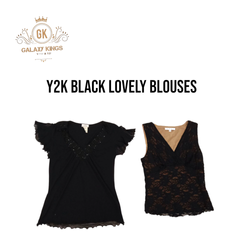 Y2k Black Lovely Blouses