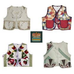Colete em Patchwork com Laço Frontal SS25