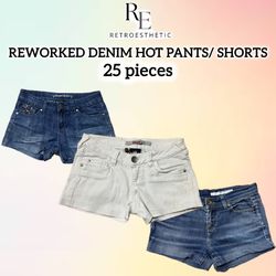 Hot Pants / Shorts Y2K Reciclados (25 Unidades)