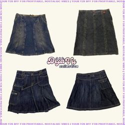 Y2K Cyber Girl Era Denim Midi Skirts (DVC#11)