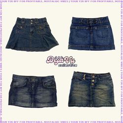 Y2K Britney Era Denim Micro Mini Skirts (DVC#14)