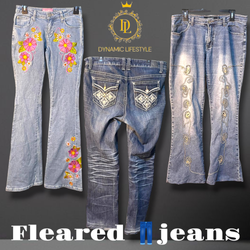 Ausgestellte Jeans 60 Stück