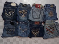 SILVER AND OTHER MIX BRANDS JEANS  (ID 162)