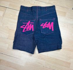 Shorts in denim stile rework Stussy