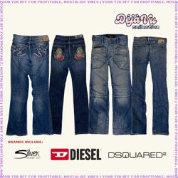 Jeans de campana de marca Y2K (DVC#23)