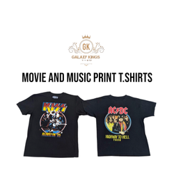 Camisetas estampadas de filmes e música