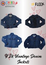 IQ0001 Jaquetas de Denim Vintage Y2K - 10 Peças