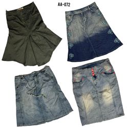 Y2K Britney Era Denim Midi-Röcke (AA-072)