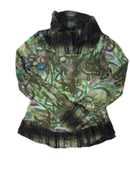 Long sleeves mesh top