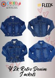 IQ0026 Y2k Retro Denim Jackets - 10 Pieces