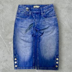 (CP OO10) Y2K denim capri