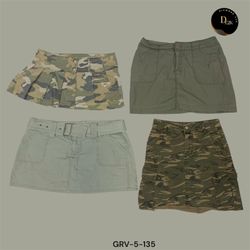 Y2K Green Cargo Cotton Skirt – Retro Streetwear Vi..