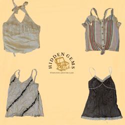 Y2K mixed earthy tone tops(HG-006)