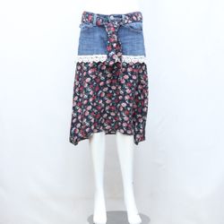 Saia de Jeans Upcycled CV0124 Com Polly Bottom - 2..