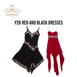 Robe Y2k rouge et noire