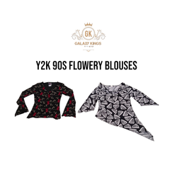 Y2k 90s Flowery Blouses