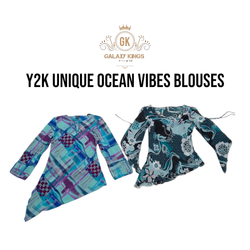 Y2k Unique Ocean Vibes Blouses