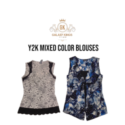 Y2Kミックスカラー ブラウス