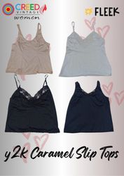 IQ0097 y2k Caramel Slip Tops - 10 Pieces