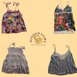 Y2K Floral cami tops(HG-001)