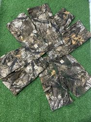 Carhartt rework style jungle print shorts