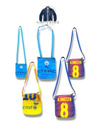Upcycled Football Tshirt Tote bags