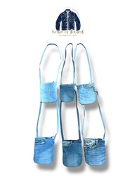 Upcycled Denim Single Pocket Tote Bags