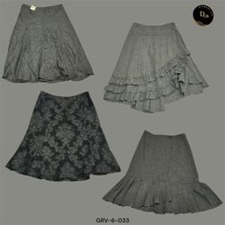 Y2K Wool Midi Skirt in Gray Check – Timeless Vinta..