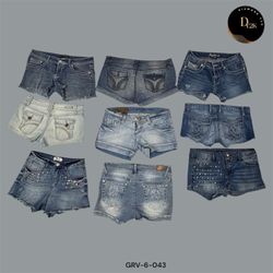 Authentic Y2K Denim Mini Shorts – 2000s Vintage Vi..