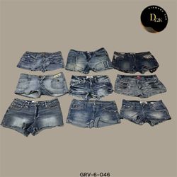 Vintage Y2K Denim Mini Shorts – Casual & Chic (GRV..