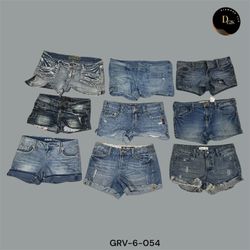 Y2K Blue Denim Mini Shorts – Classic Early 2000s T..