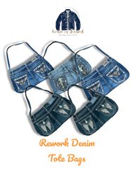 Upcycled Y2k Two Pocket Denim Bags