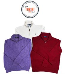 T1068 Ralph Lauren suéteres 1/4 con cremallera 35 ..