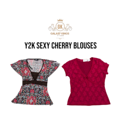 Y2k Sexy Cherry Blouses